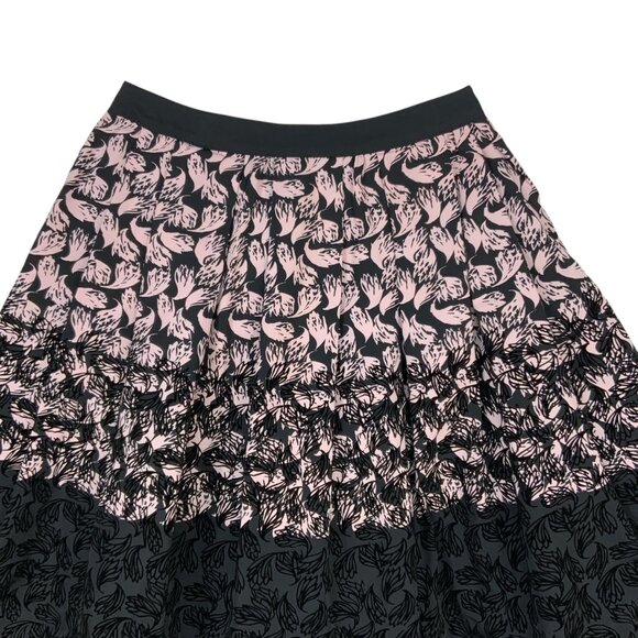 Red Valentino Skirt 38 US/4 Pink Black Abstract Knee Length Quiet Luxury Party - Picture 7 of 11